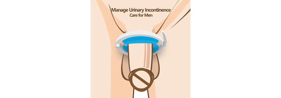 How does a penile clamp help male incontinence